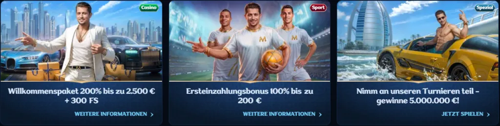 Millioner Casino Boni und Aktionen